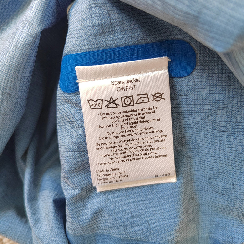 Rab Spark Jacket Mens Lightweight Waterproof Hardshell - Blue - Size Small NWOT