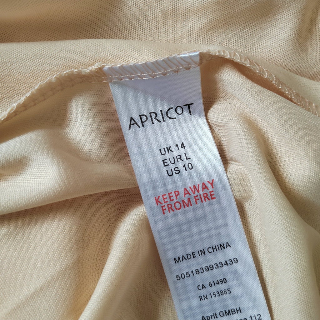 Apricot Pearl Embellished Tulle Midi Skirt – Size 14