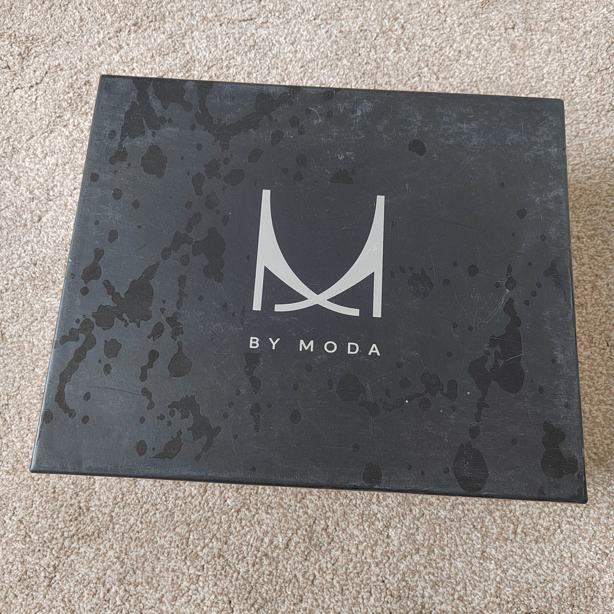 M by Moda "Kristian" Grey Leopard Fabric Ankle Boots (With Box) - Size 5