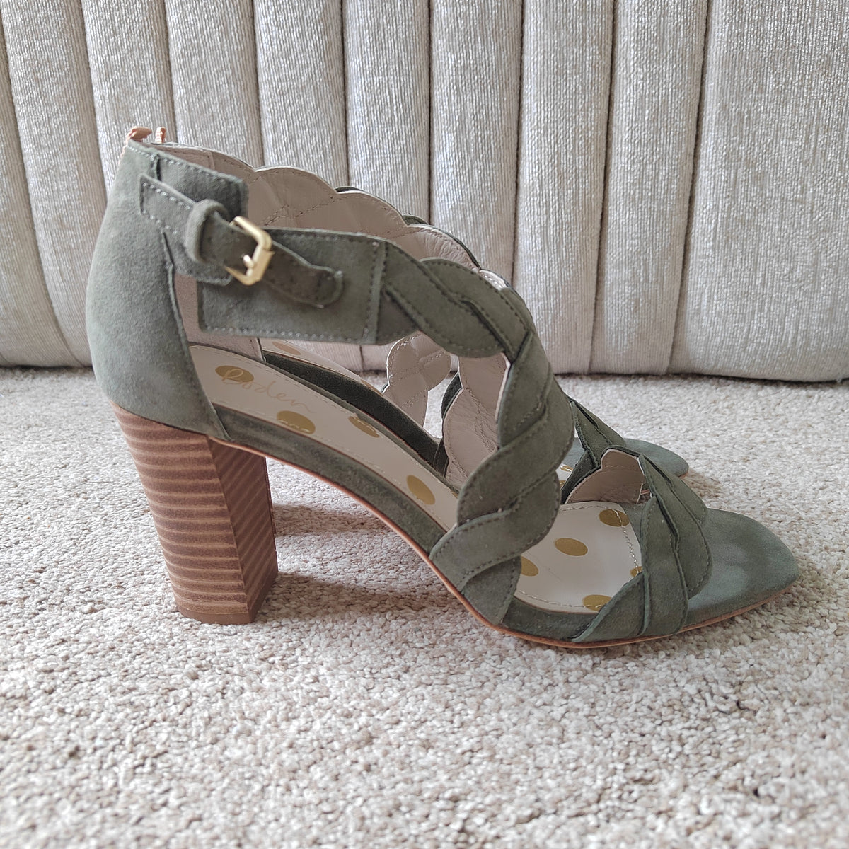 Stunning Boden Rosalie Leather Suede Heeled Sandals (With Box) - Size 5