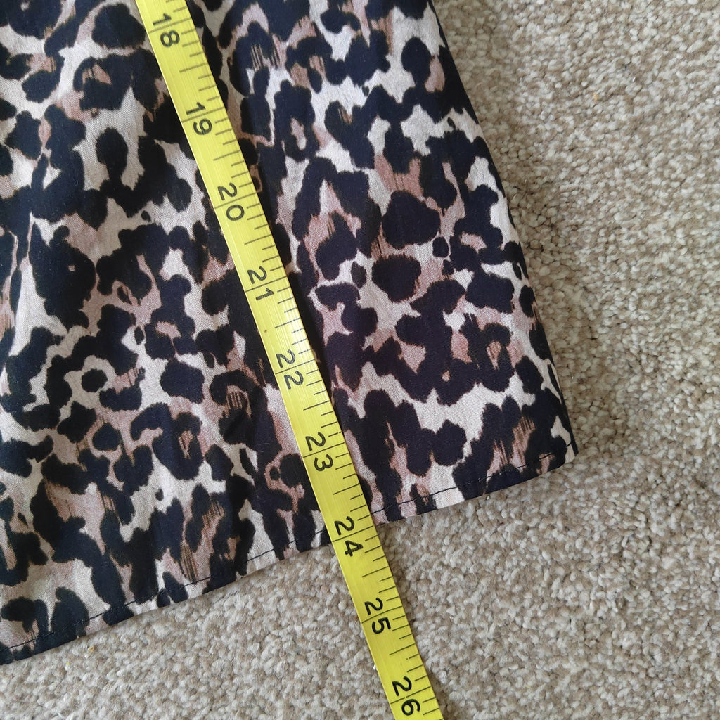 Nobody's Child Emmie Leopard Print Organic Cotton Blouse - Size 12