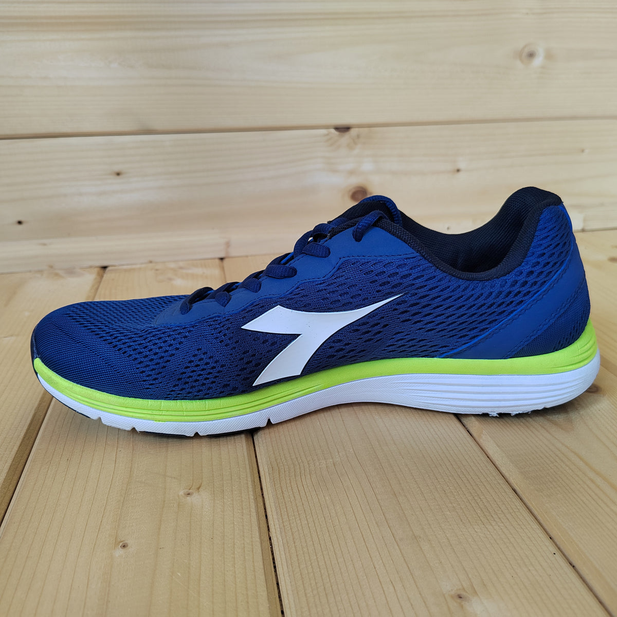 Diadora Swan Men's Running Shoes – Blue/Lime/White - Size 10