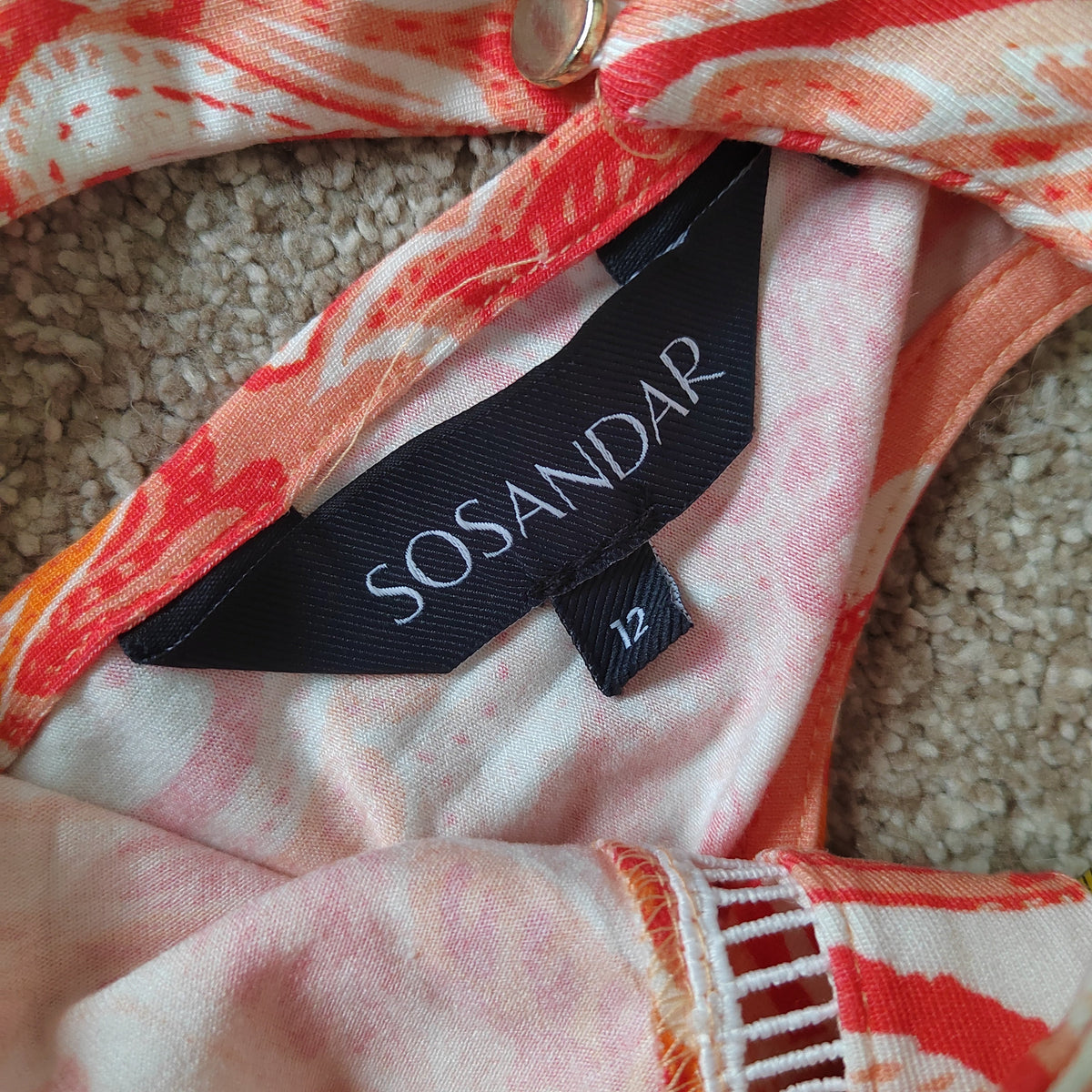 Sosandar Orange Paisley Print Halter Neck Maxi Dress - Size 12 RRP £79