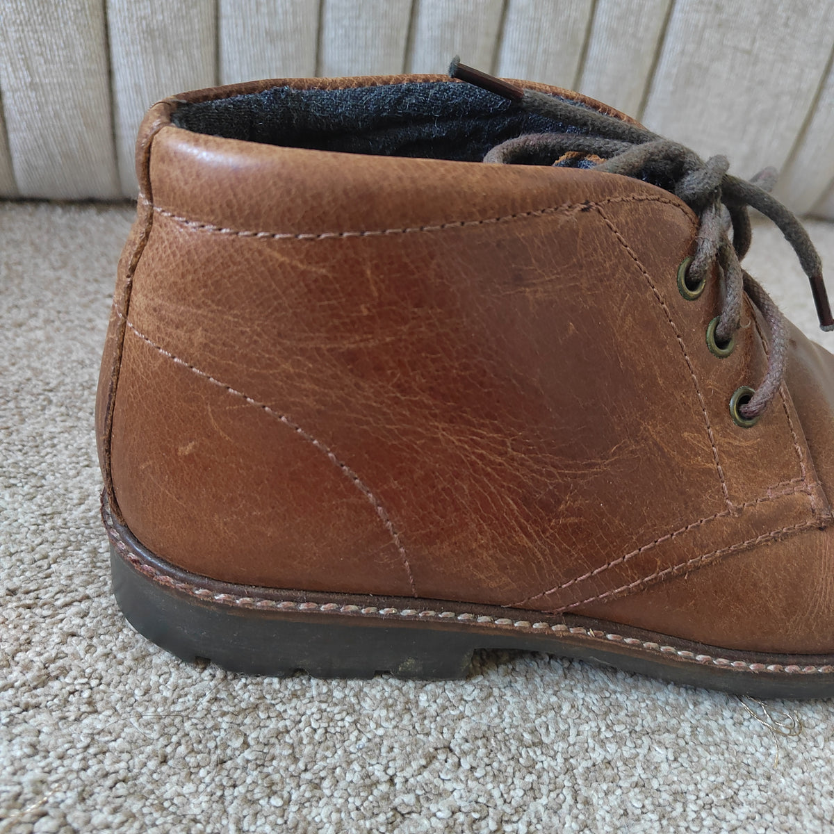 ACW85 Men's Leather Chukka Boots – Tan Brown - Size 10