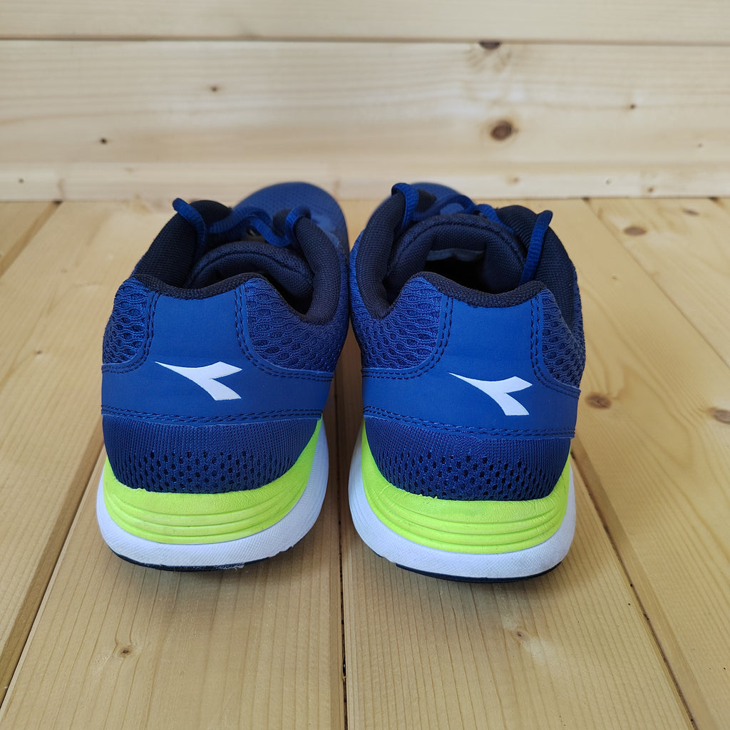 Diadora Swan Men's Running Shoes – Blue/Lime/White - Size 10