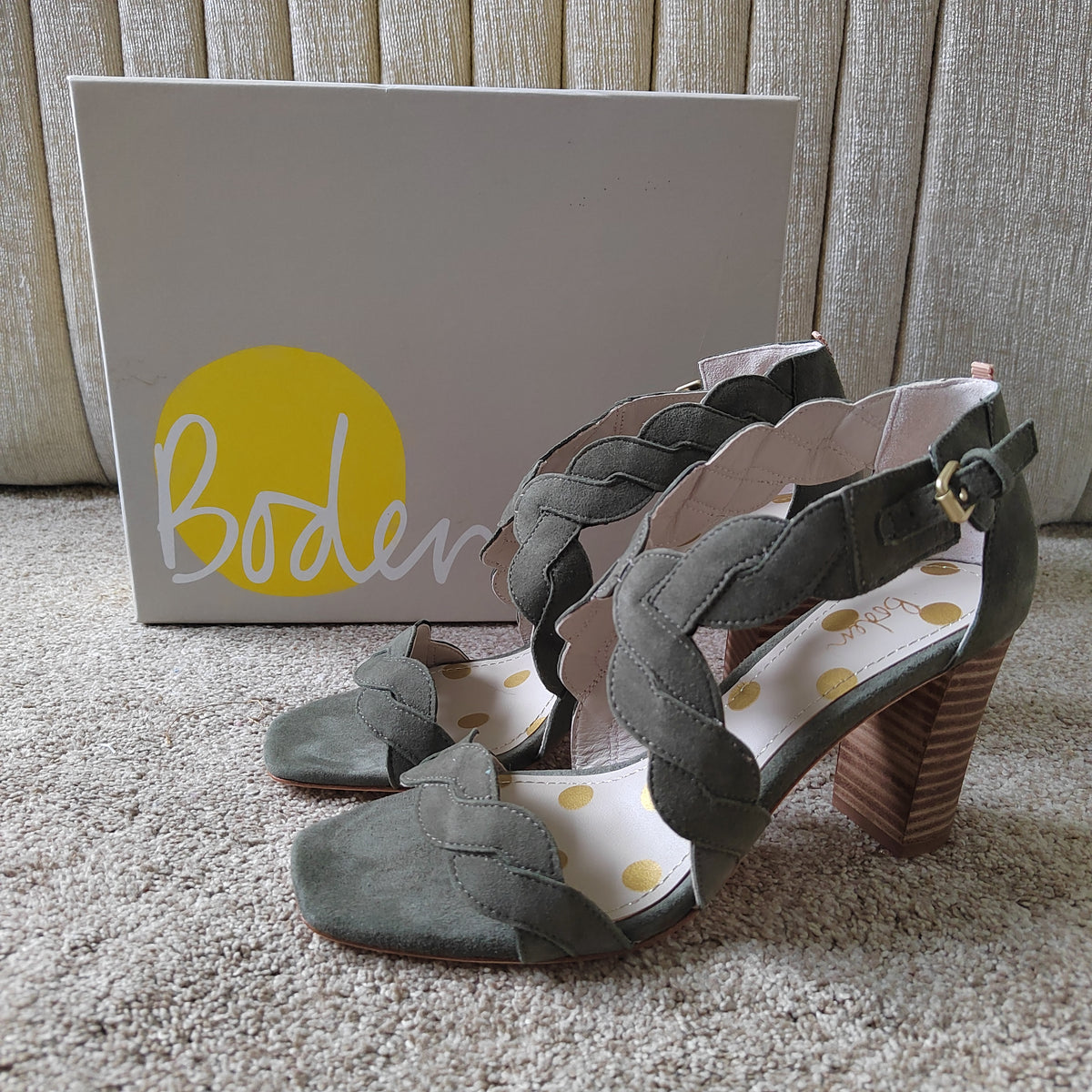 Stunning Boden Rosalie Leather Suede Heeled Sandals (With Box) - Size 5