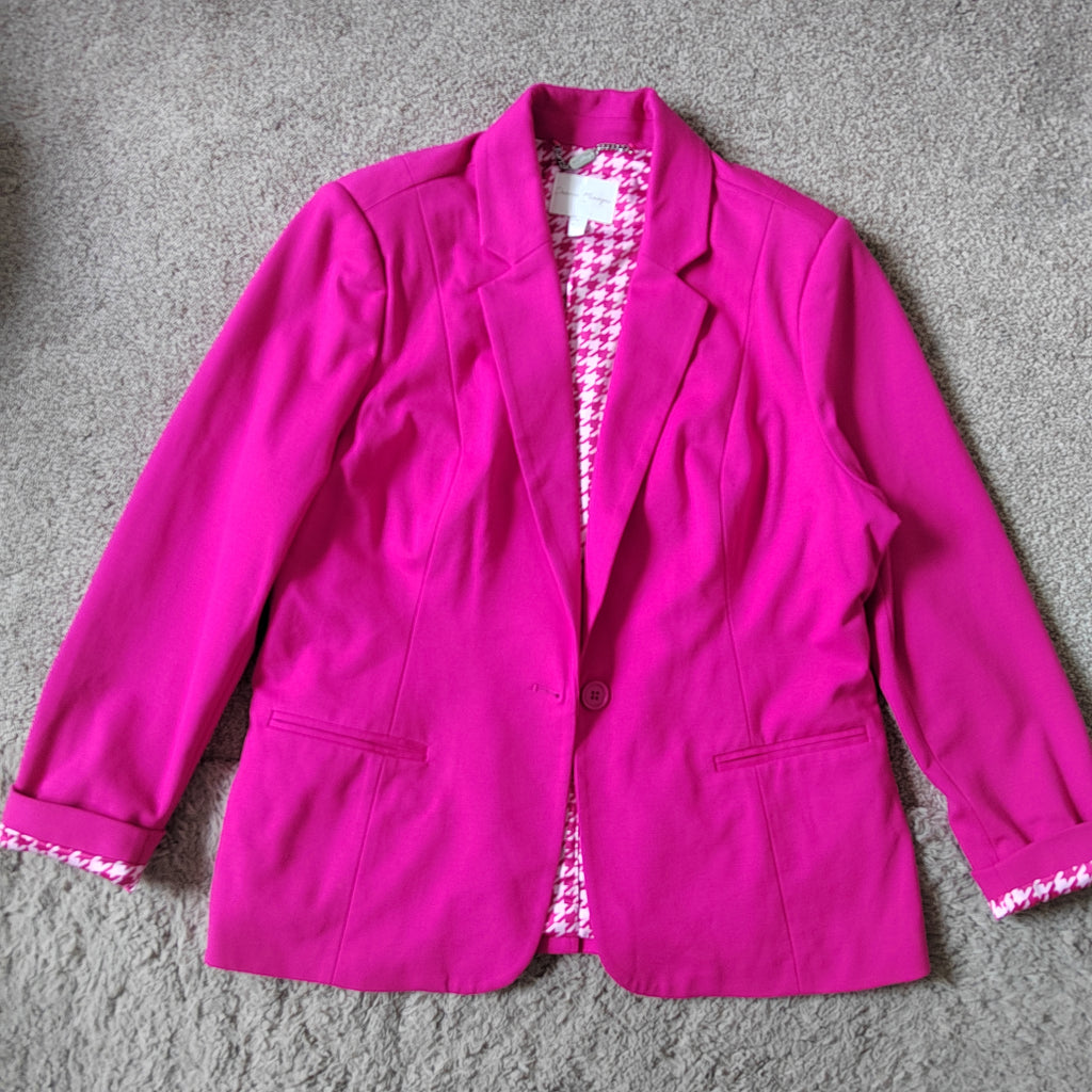 Dannii Minogue Petites Hot Pink Tailored Blazer - Size 20