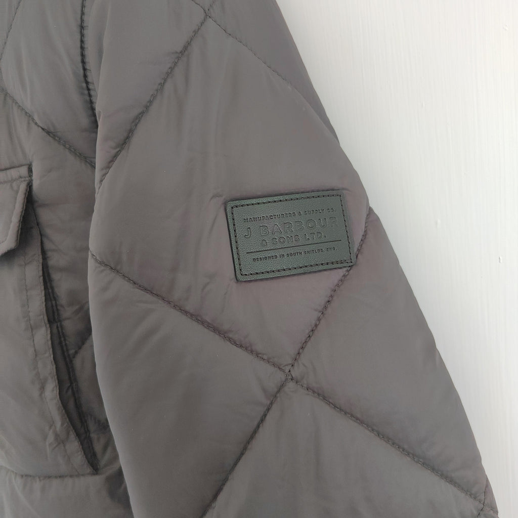 Barbour Men's Shoveler Quilted Shirt Jacket – Charcoal Black - Size Small NWOT