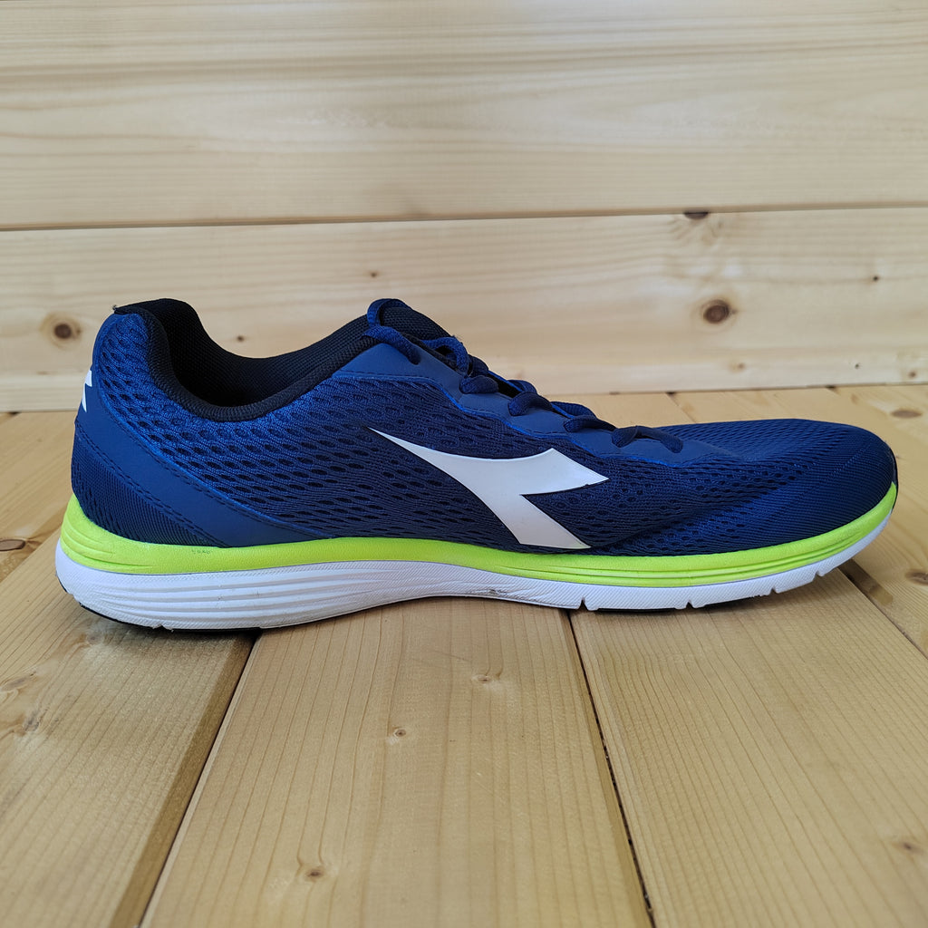 Diadora Swan Men's Running Shoes – Blue/Lime/White - Size 10