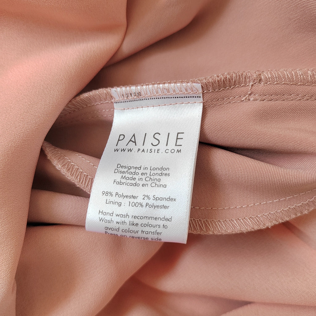 Paisie Pink Cross Waist Halterneck Wide-Leg Jumpsuit – Size 12