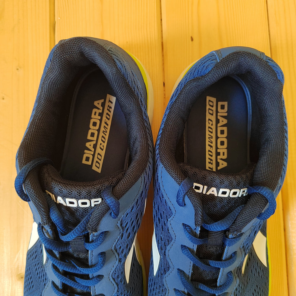 Diadora Swan Men's Running Shoes – Blue/Lime/White - Size 10