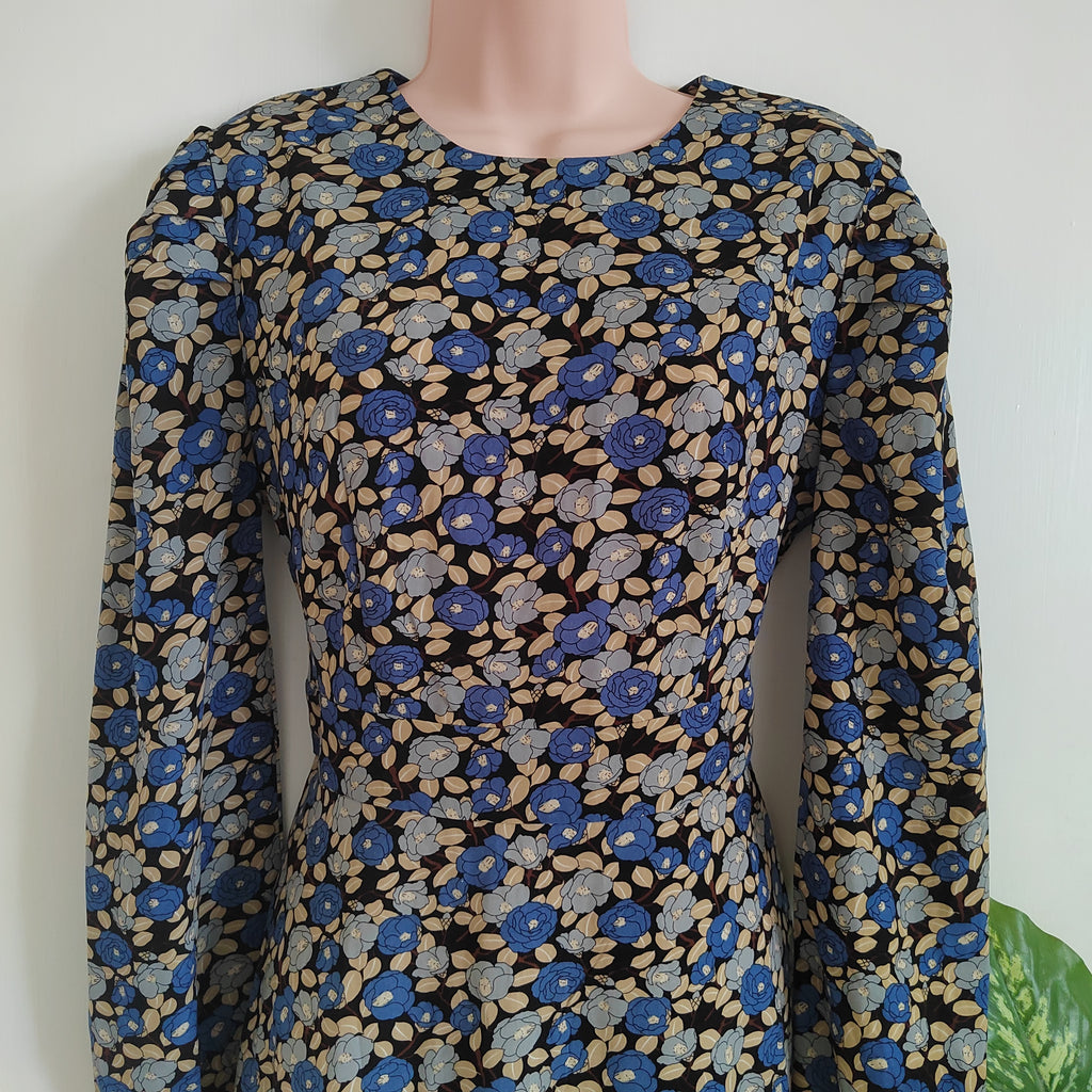 Joe Browns Blue Floral Mini Skater Dress – Size 12