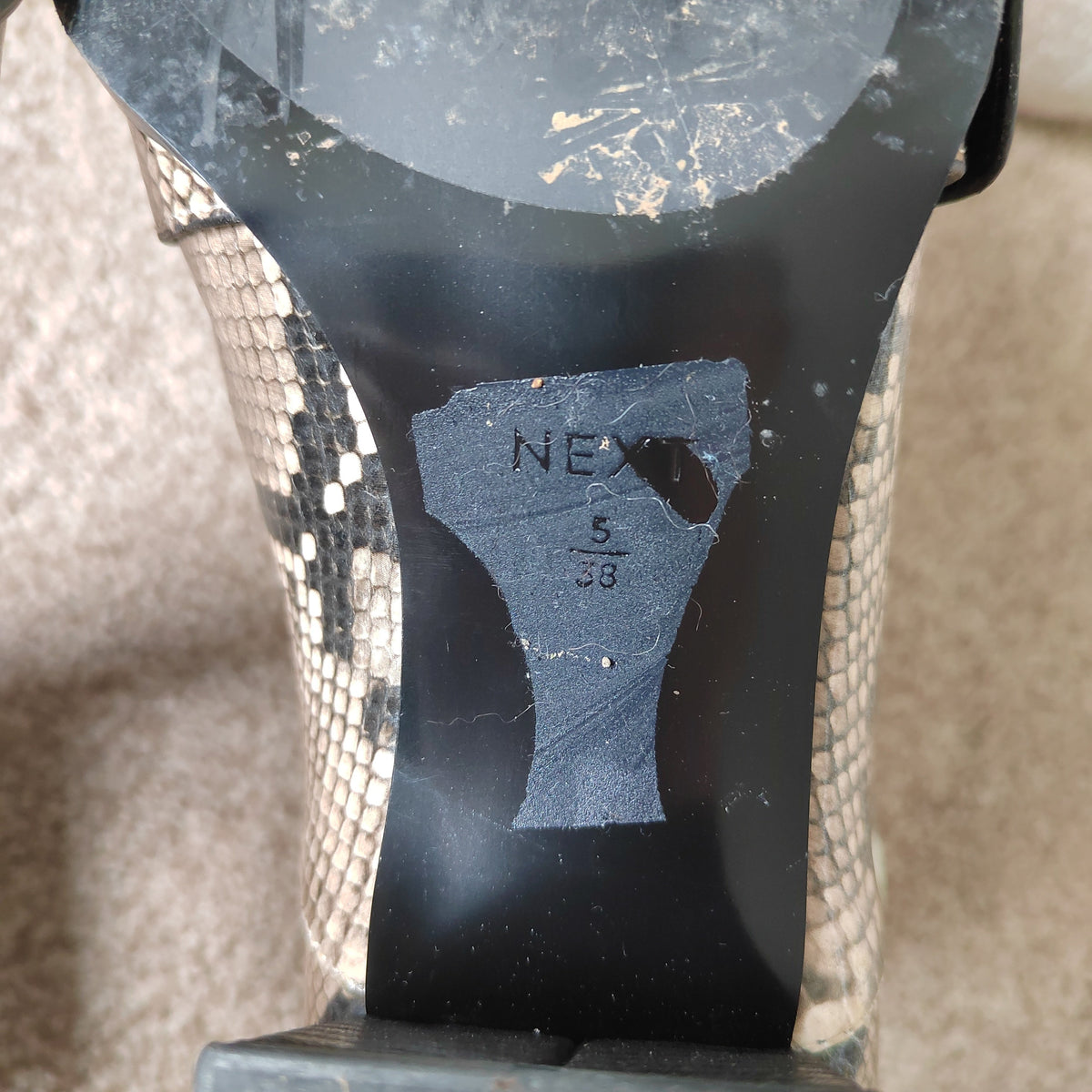 Next 'Forever Comfort' Snake Print Cut-Out Ankle Boots - Size 5