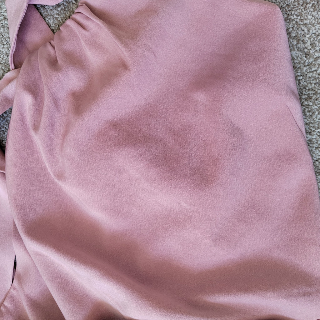 Paisie Pink Cross Waist Halterneck Wide-Leg Jumpsuit – Size 12