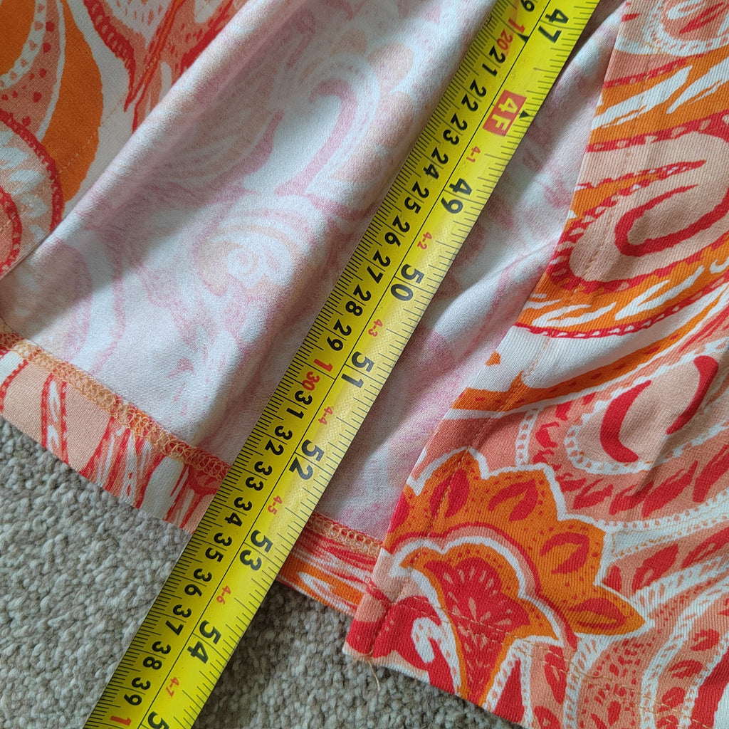 Sosandar Orange Paisley Print Halter Neck Maxi Dress - Size 12 RRP £79