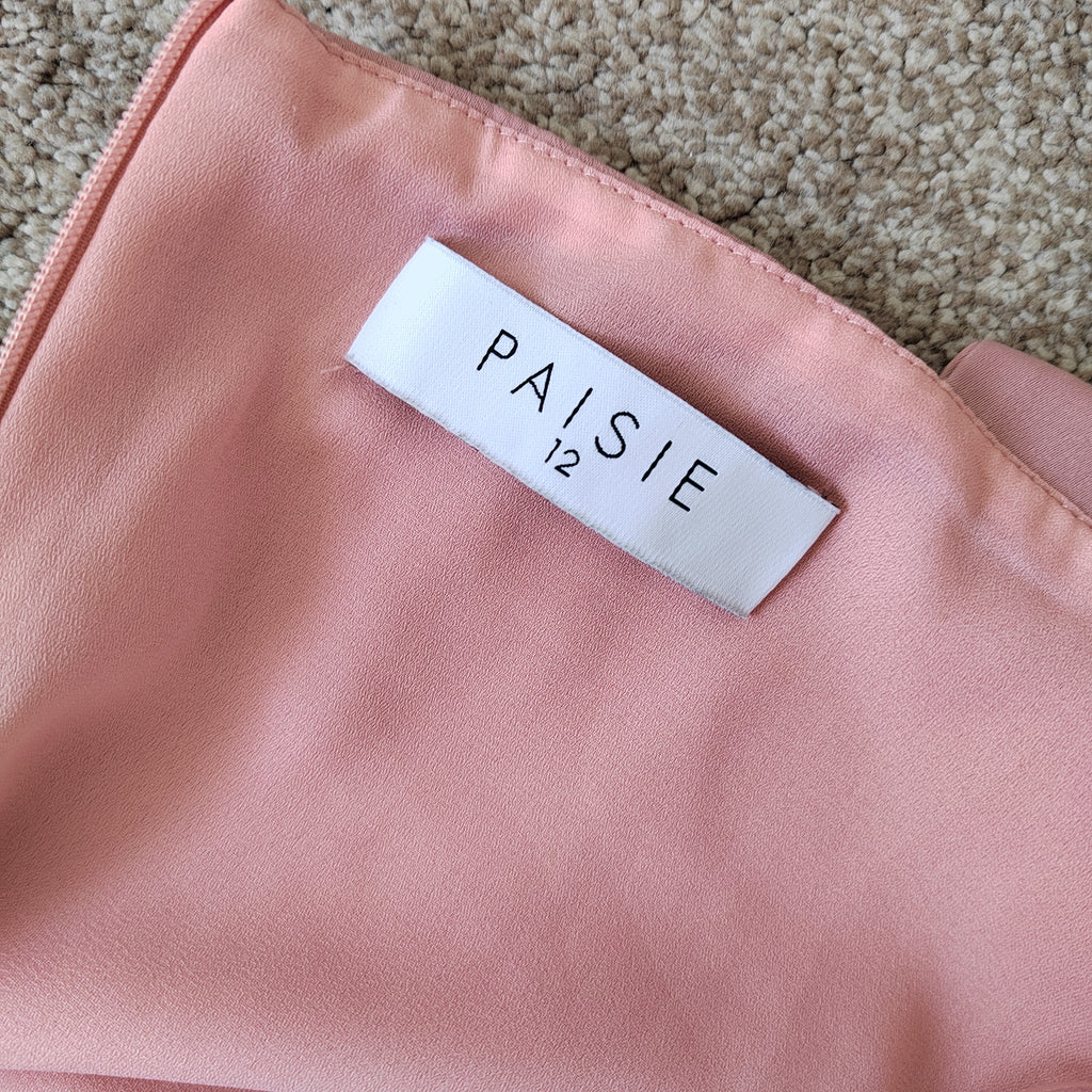Paisie Pink Cross Waist Halterneck Wide-Leg Jumpsuit – Size 12
