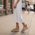 Mint Velvet Suede Flatform Espadrille Sandals (With Box) - Size 5  NWOT