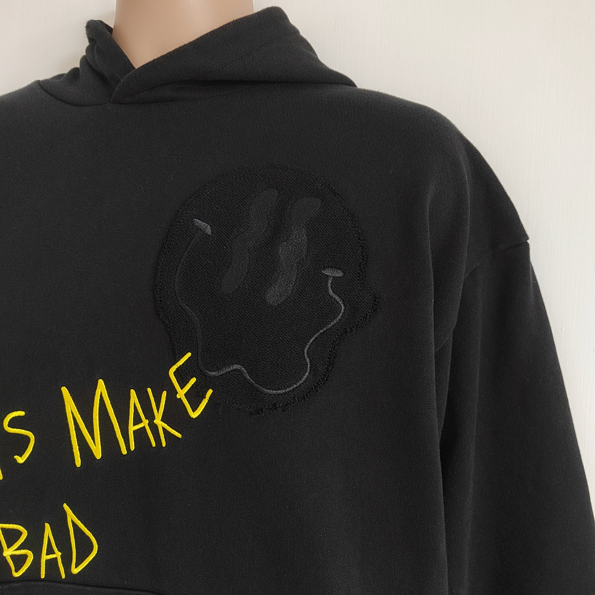 JK Attire "Lets Make Bad Decisions" Heavyweight Graphic Hoodie - Size Medium RRP £64.99