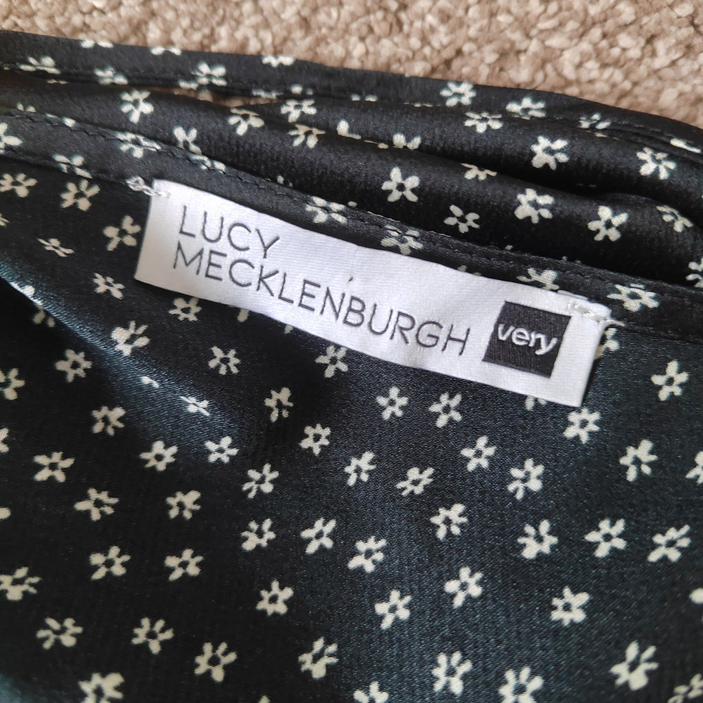 Lucy Mecklenburgh x V by Very Mixed Floral Print Midi Tea Dress – Size 12