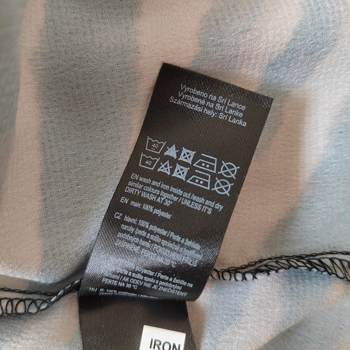 F&F Satin Zebra Print Long Sleeved Dress - Size 16