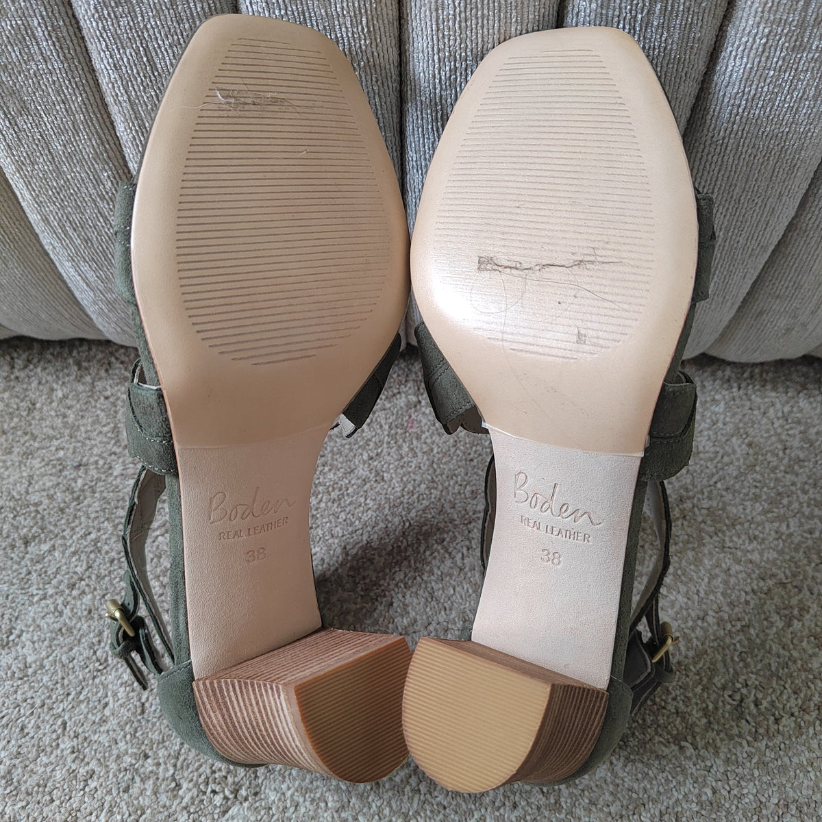 Stunning Boden Rosalie Leather Suede Heeled Sandals (With Box) - Size 5