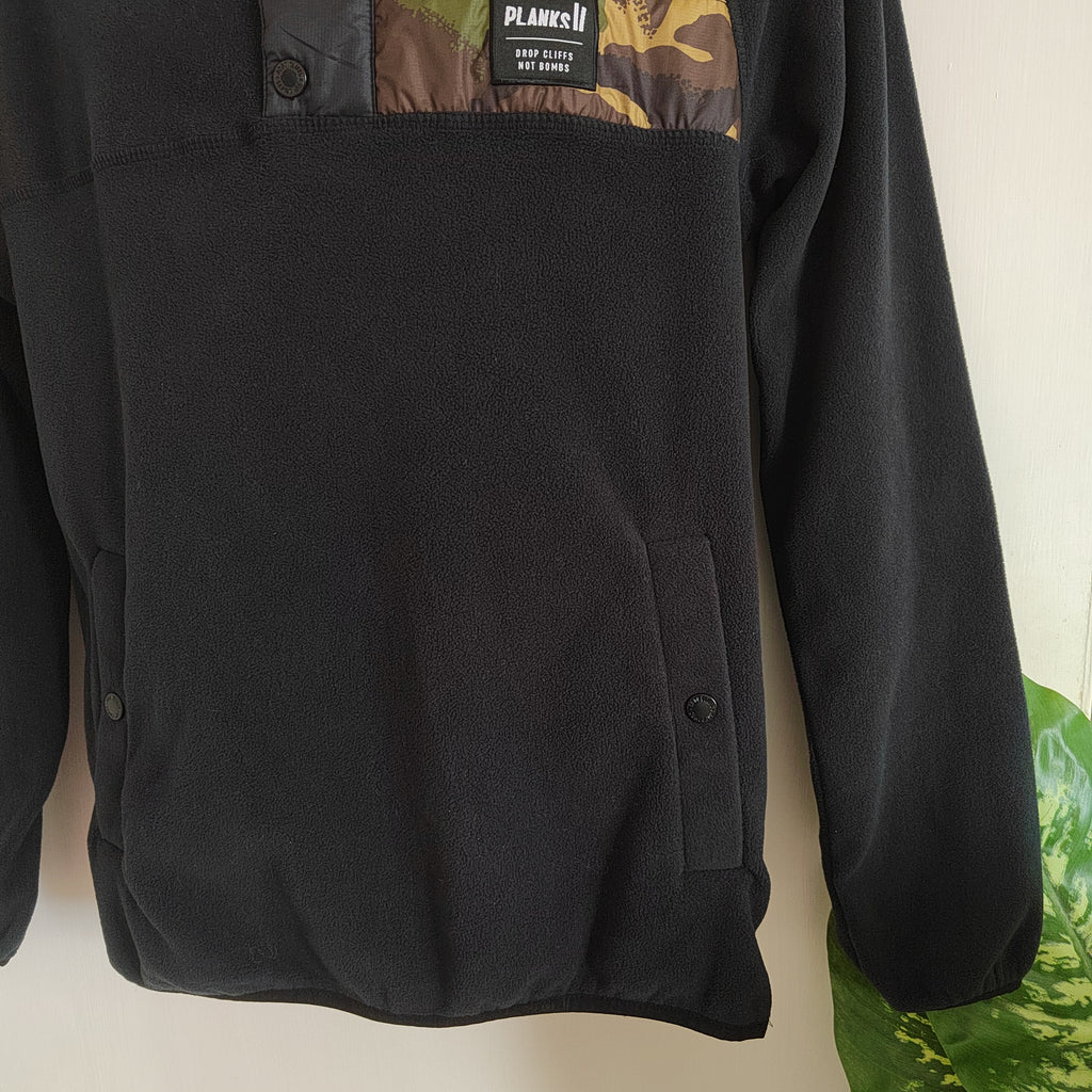 Planks Clothing Peace Fleece Unisex Pullover - Size Small