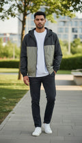 French Connection Men’s Hooded Windbreaker Jacket – Size Small