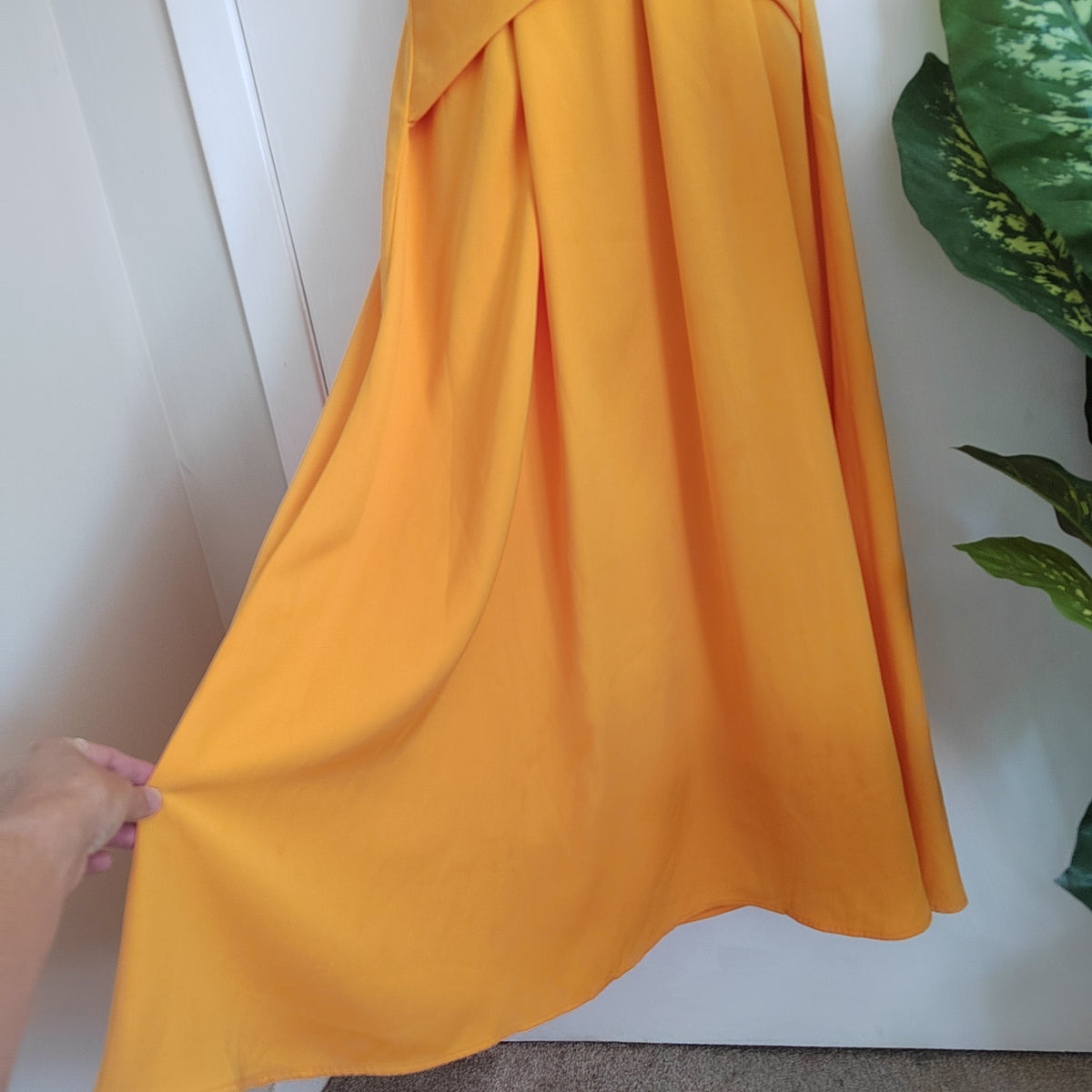 Paisie Flare Sleeve Maxi Wrap Dress in Vibrant Orange – Size 12