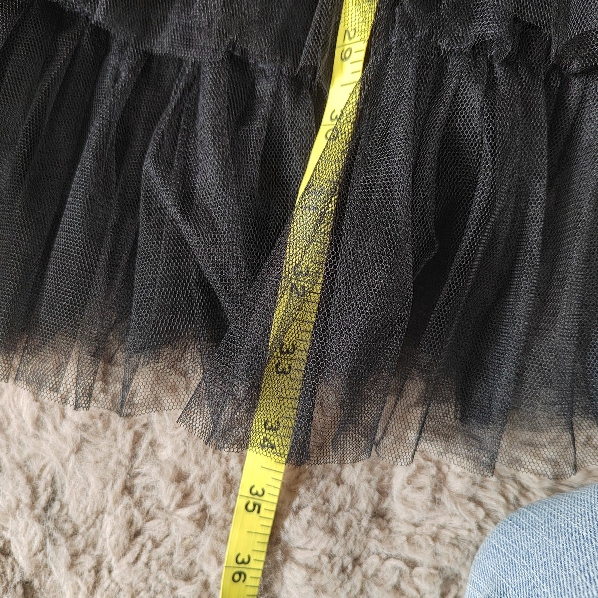 Apricot Tulle Ruffle Tiered Midi Skirt – Black - Size 16 NWT RRP £35