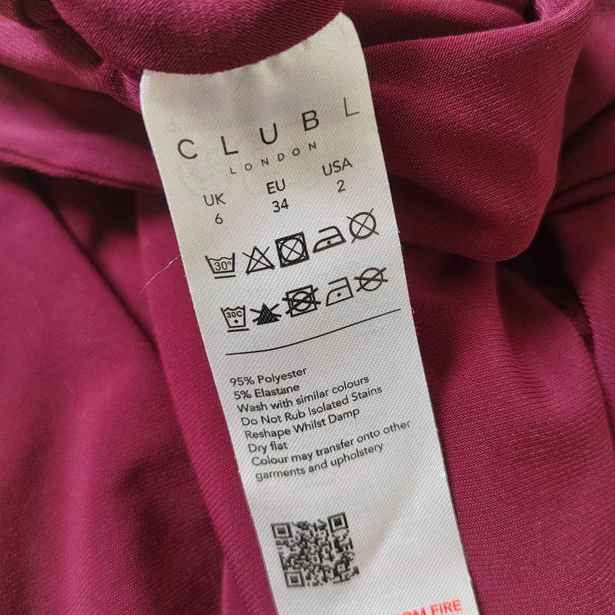 Club L London "Nobu" Bandeau Maxi Dress with Halter Collar - Burgundy - Size 6
