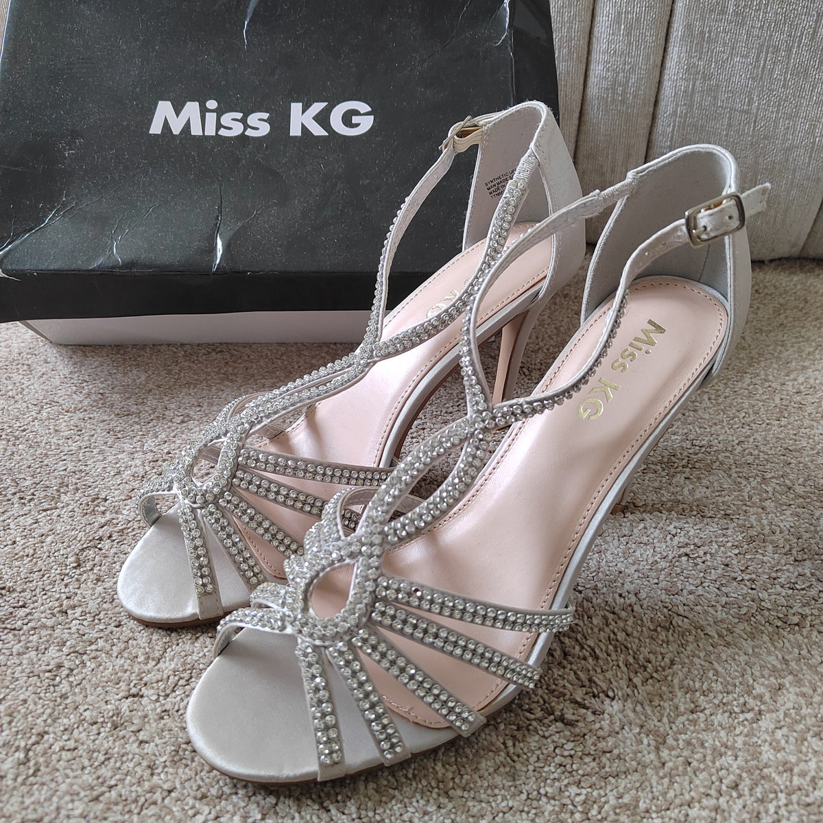 Brand New Miss KG "Pepper" Embellished Heels (With Box) - Size 7