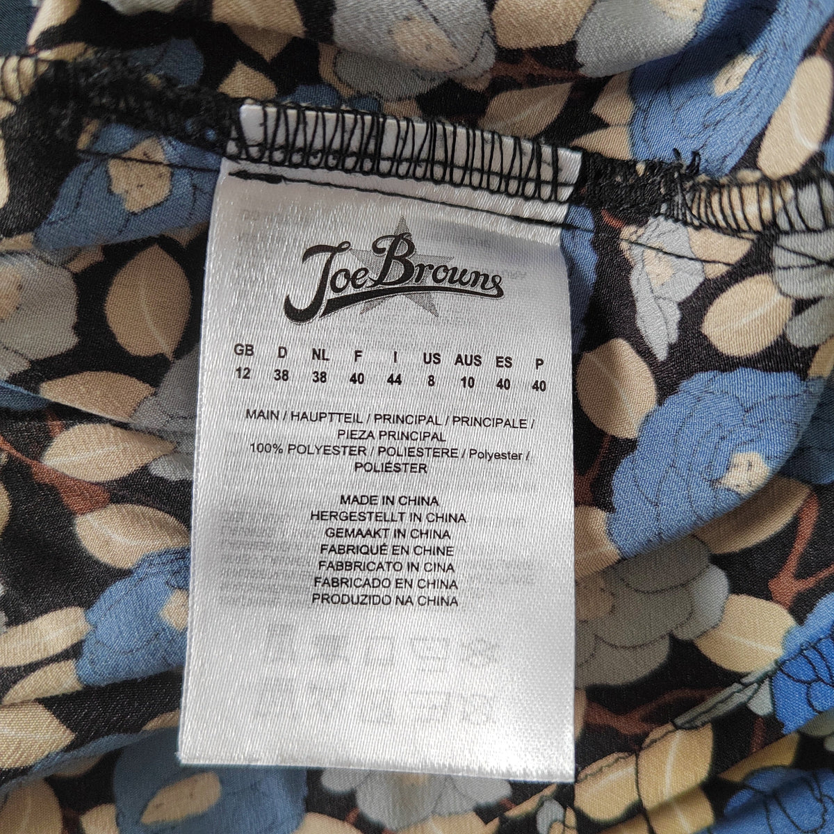 Joe Browns Blue Floral Mini Skater Dress – Size 12