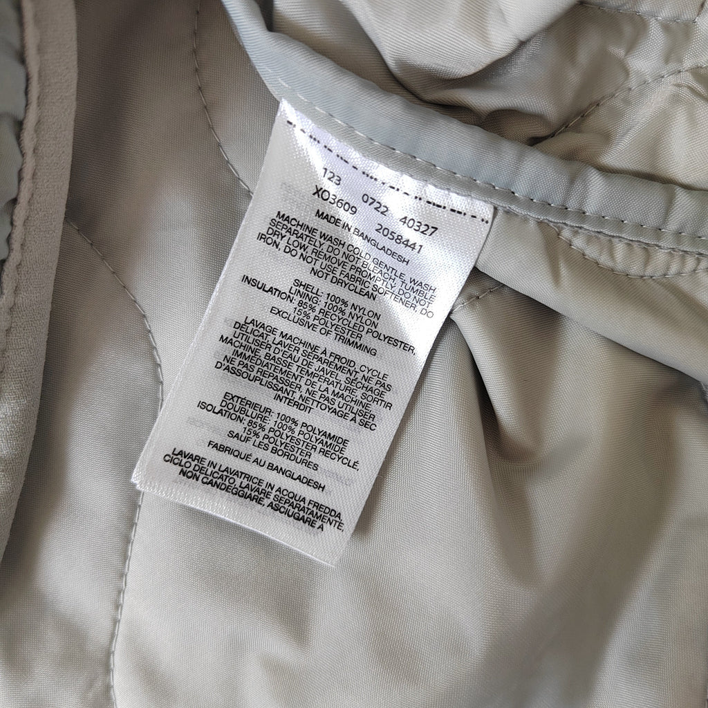 Columbia Doverwood Crinkle Fabric Quilted Liner Jacket - Grey - Size Medium NWOT