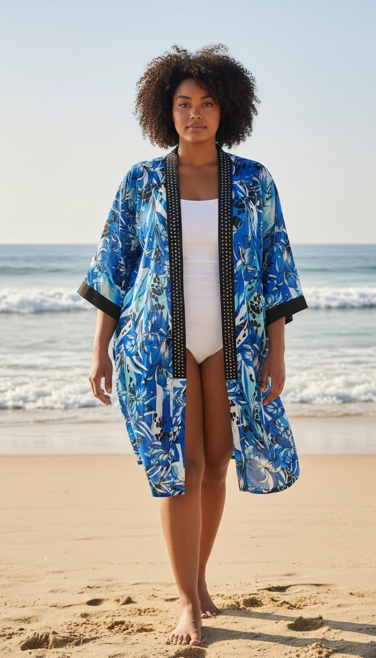 Julien Macdonald Floral Embellished Kimono - Size Large RRP £40