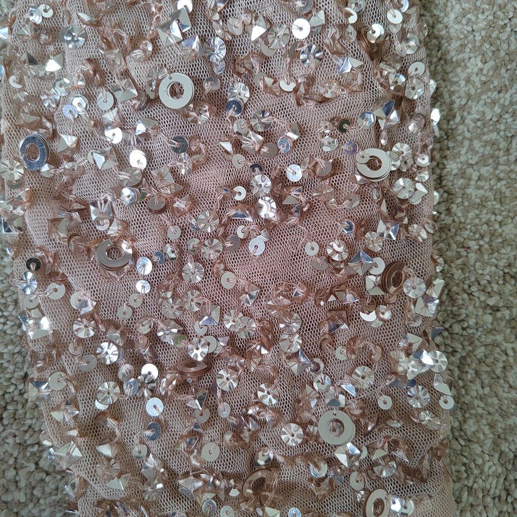 Maya Deluxe Sequin & Tulle Tiered Midi Dress – Size 22