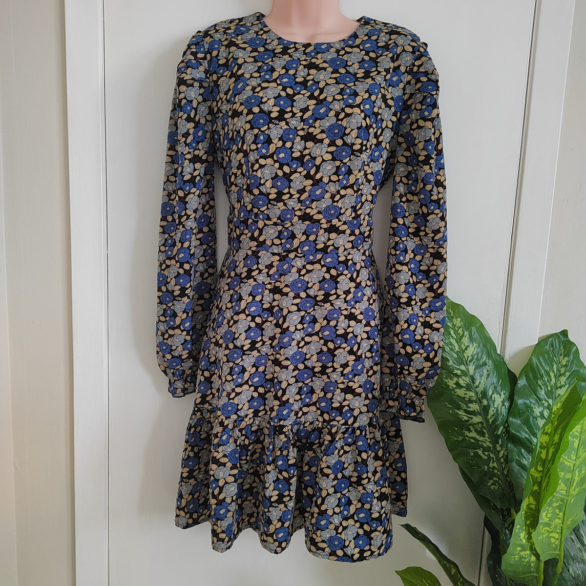 Joe Browns Blue Floral Mini Skater Dress – Size 12