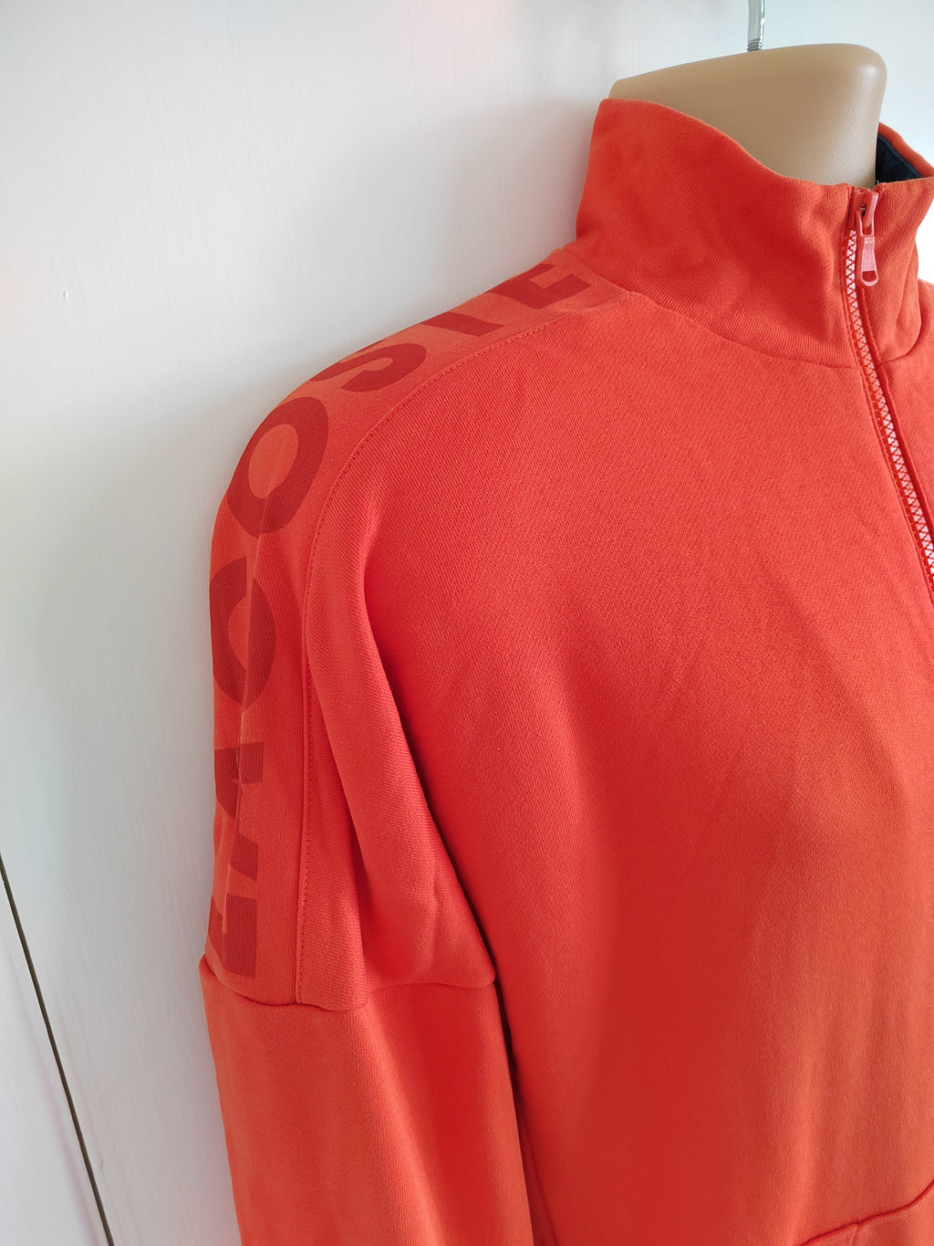 Lacoste Sport Regular-Fit Quarter-Zip Sweatshirt – Orange - Size XS NWOT