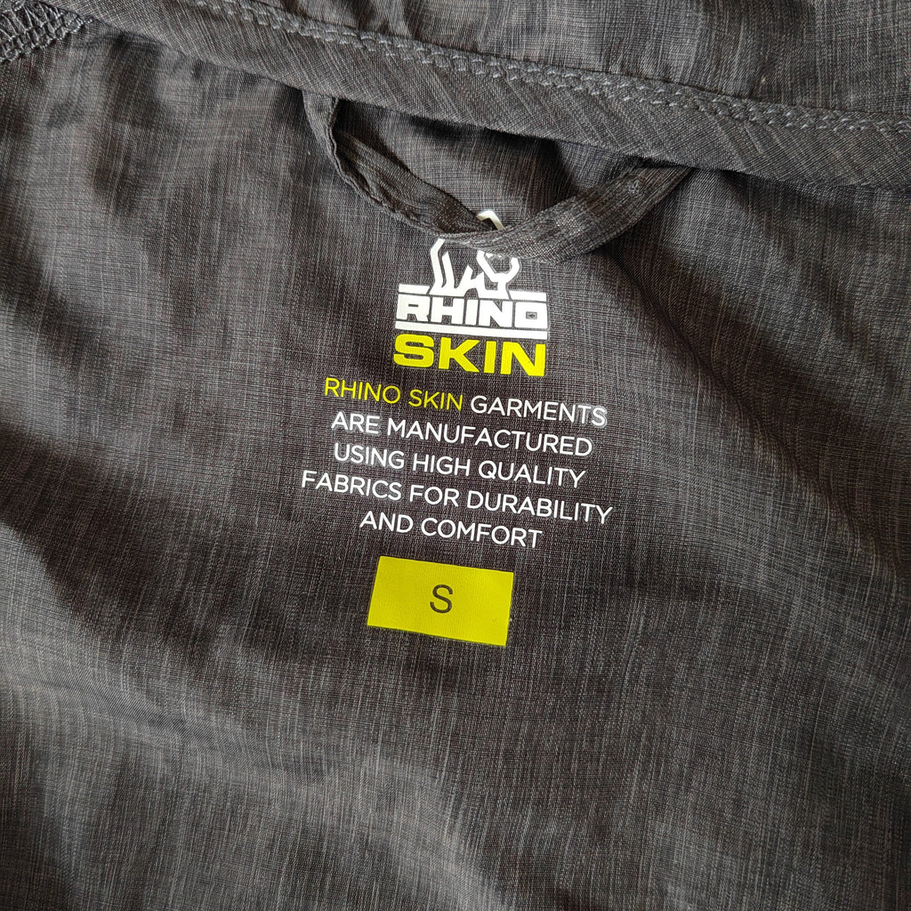 Rhino Skin Lightweight Hooded Performance Windbreaker Jacket – Heather Charcoal - Size Small