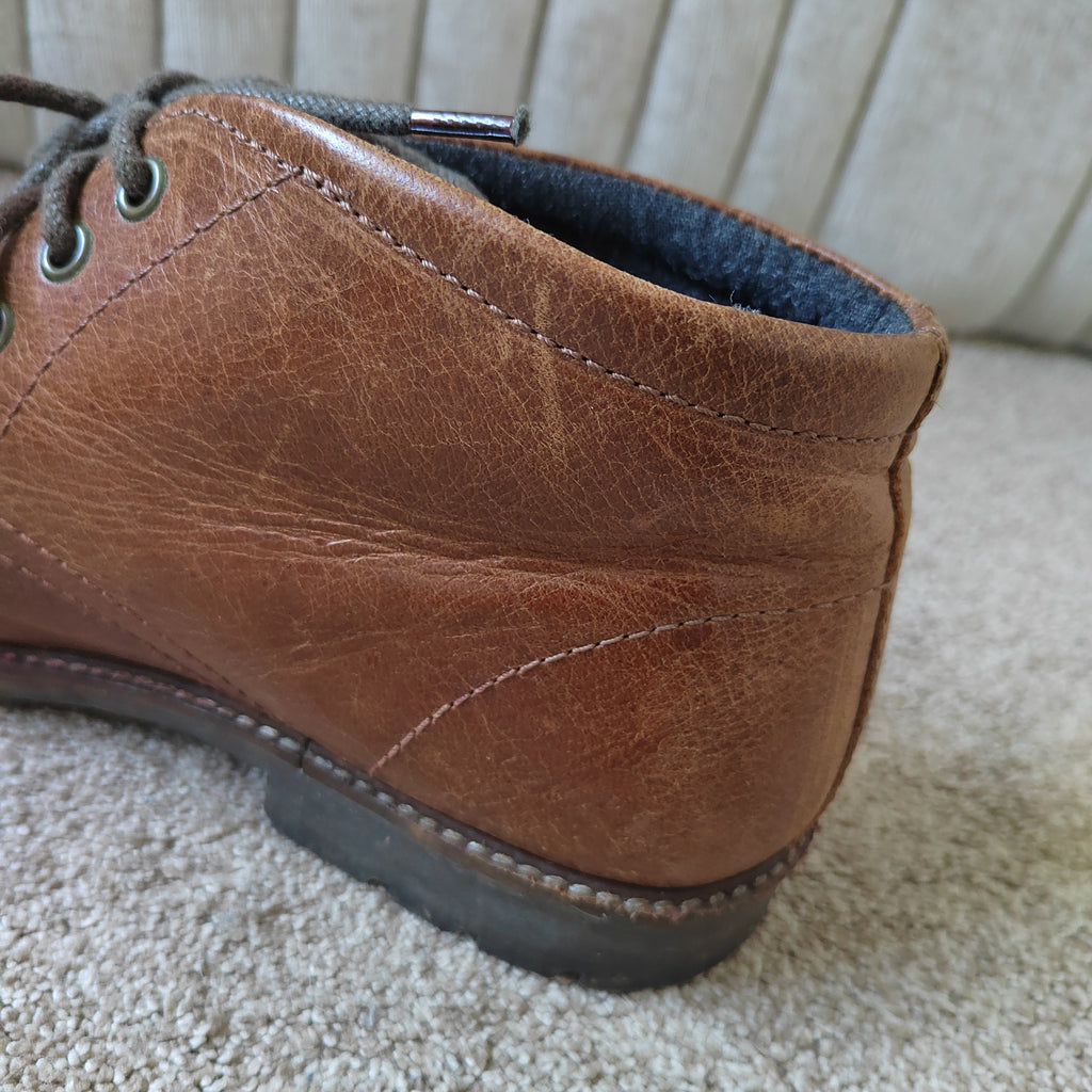 ACW85 Men's Leather Chukka Boots – Tan Brown - Size 10
