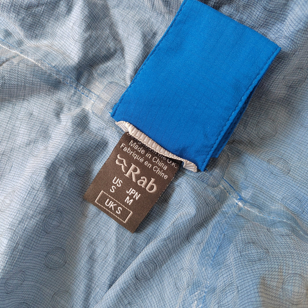 Rab Spark Jacket Mens Lightweight Waterproof Hardshell - Blue - Size Small NWOT