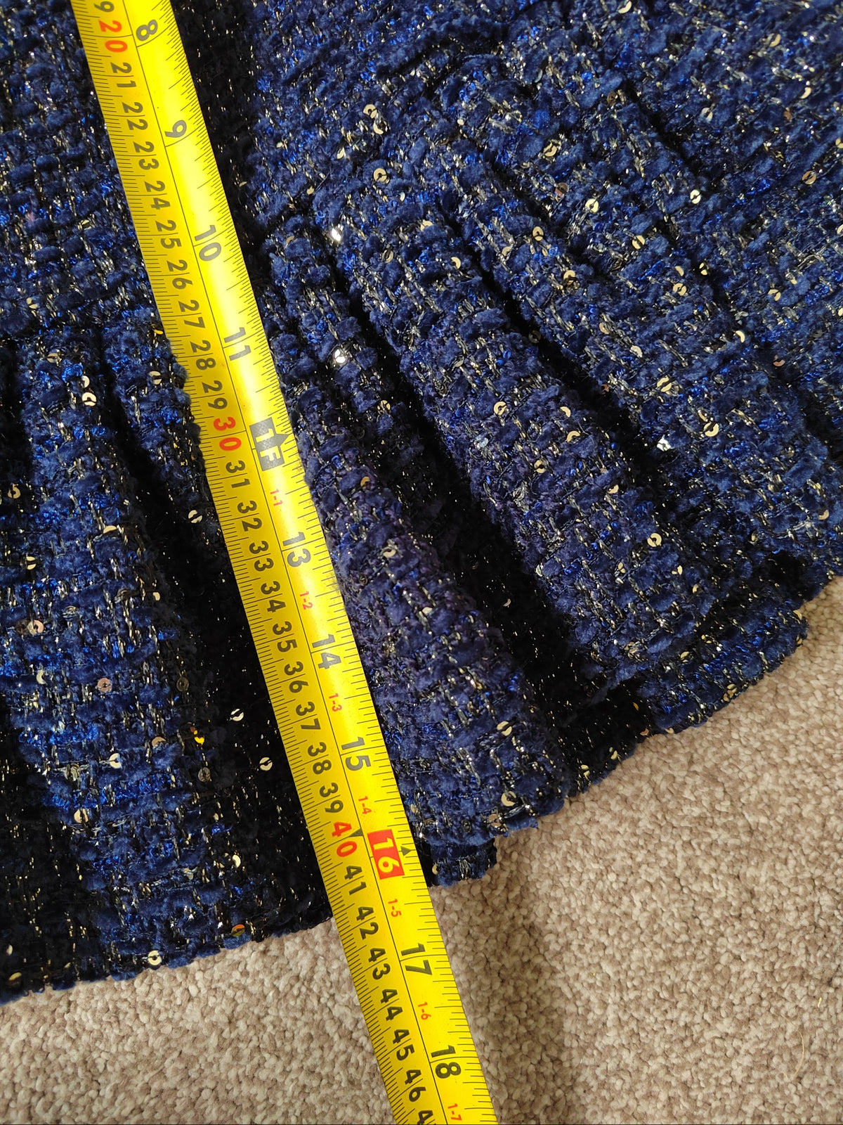 M&S Metallic Sequin Tweed Waistcoat & Tiered Mini Skirt Co-Ord Set - Size 8 NWT RRP £90