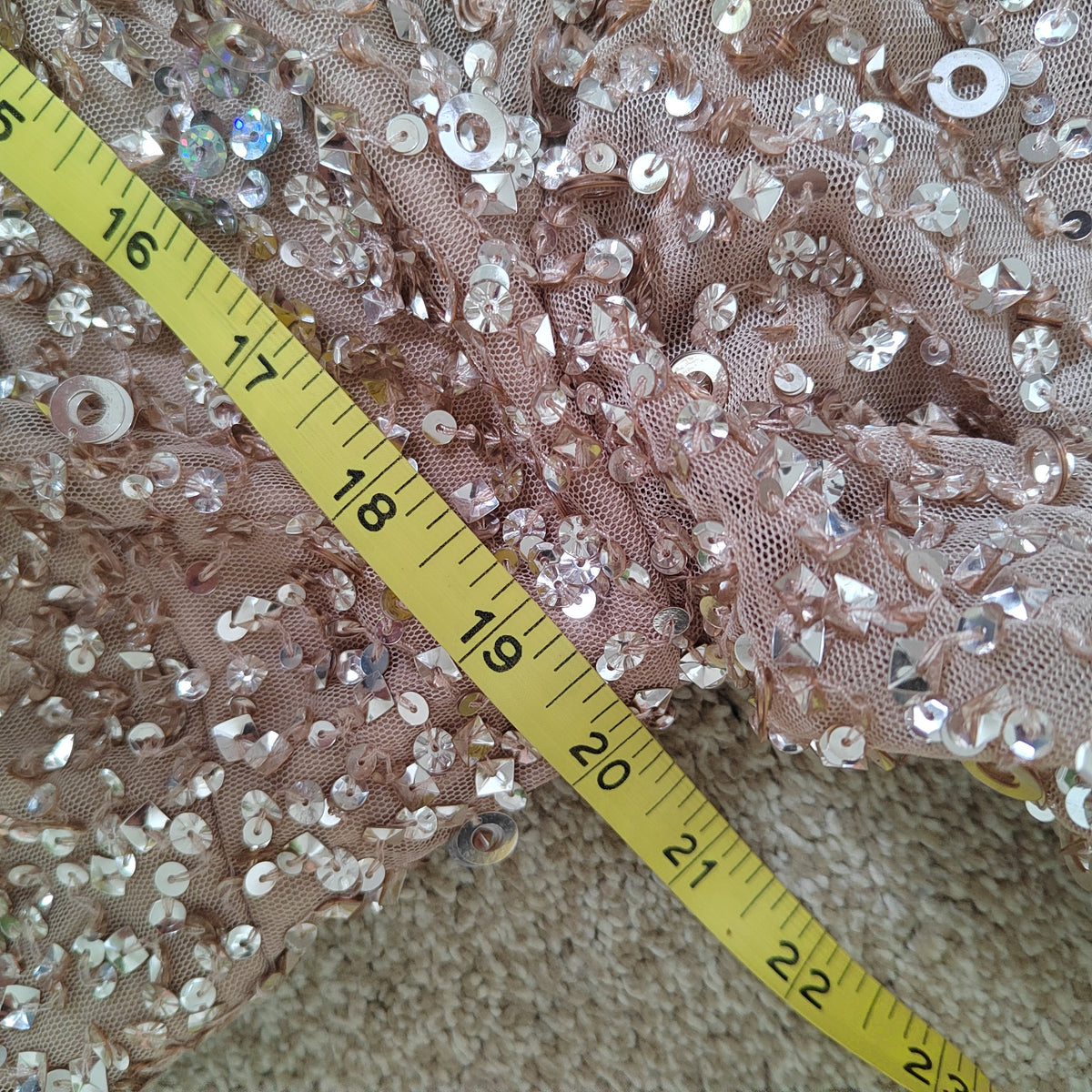 Maya Deluxe Sequin & Tulle Tiered Midi Dress – Size 22