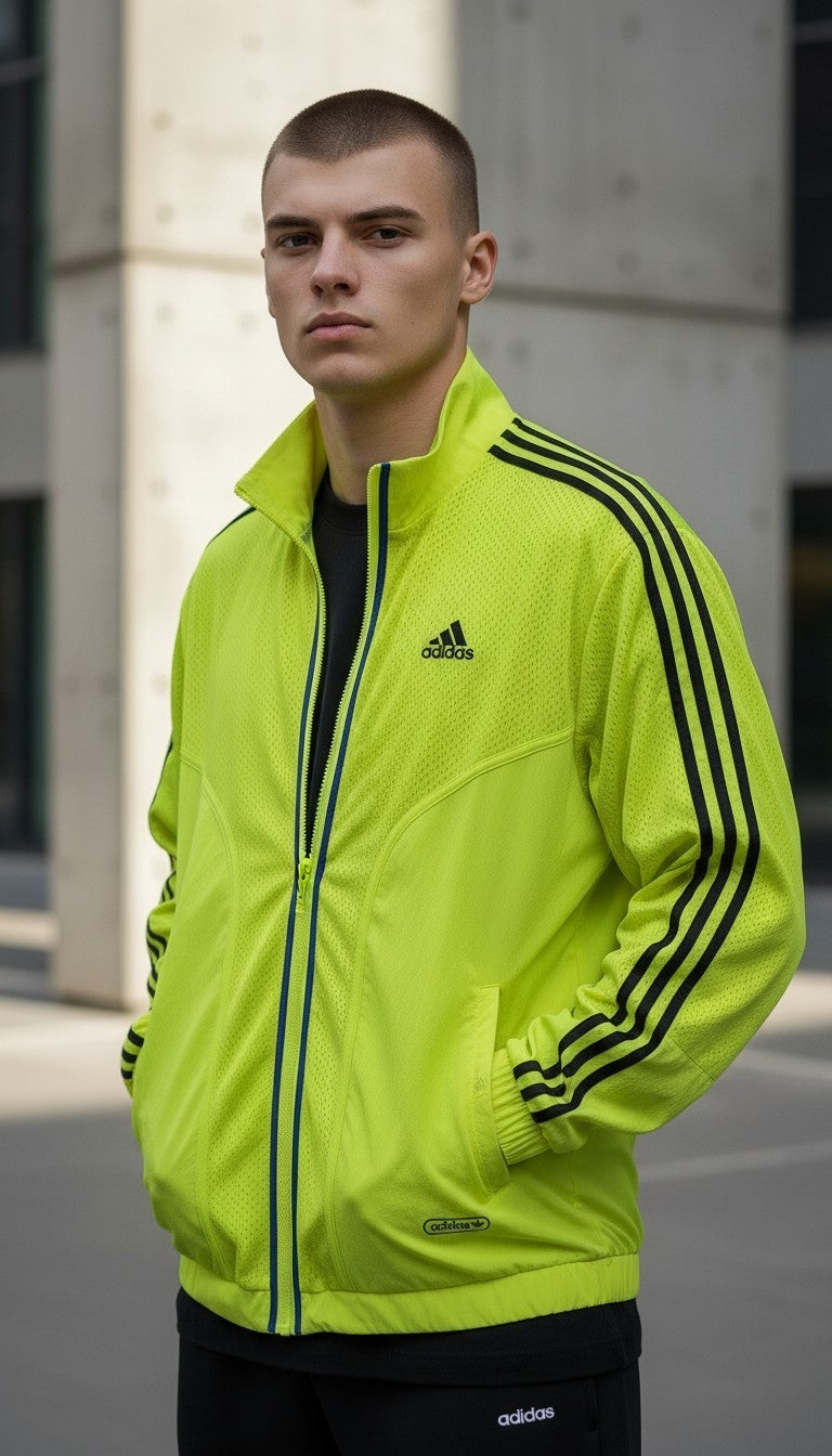 Adidas Originals "Reverse Track" Mesh Windbreaker Jacket - Size Small NWOT