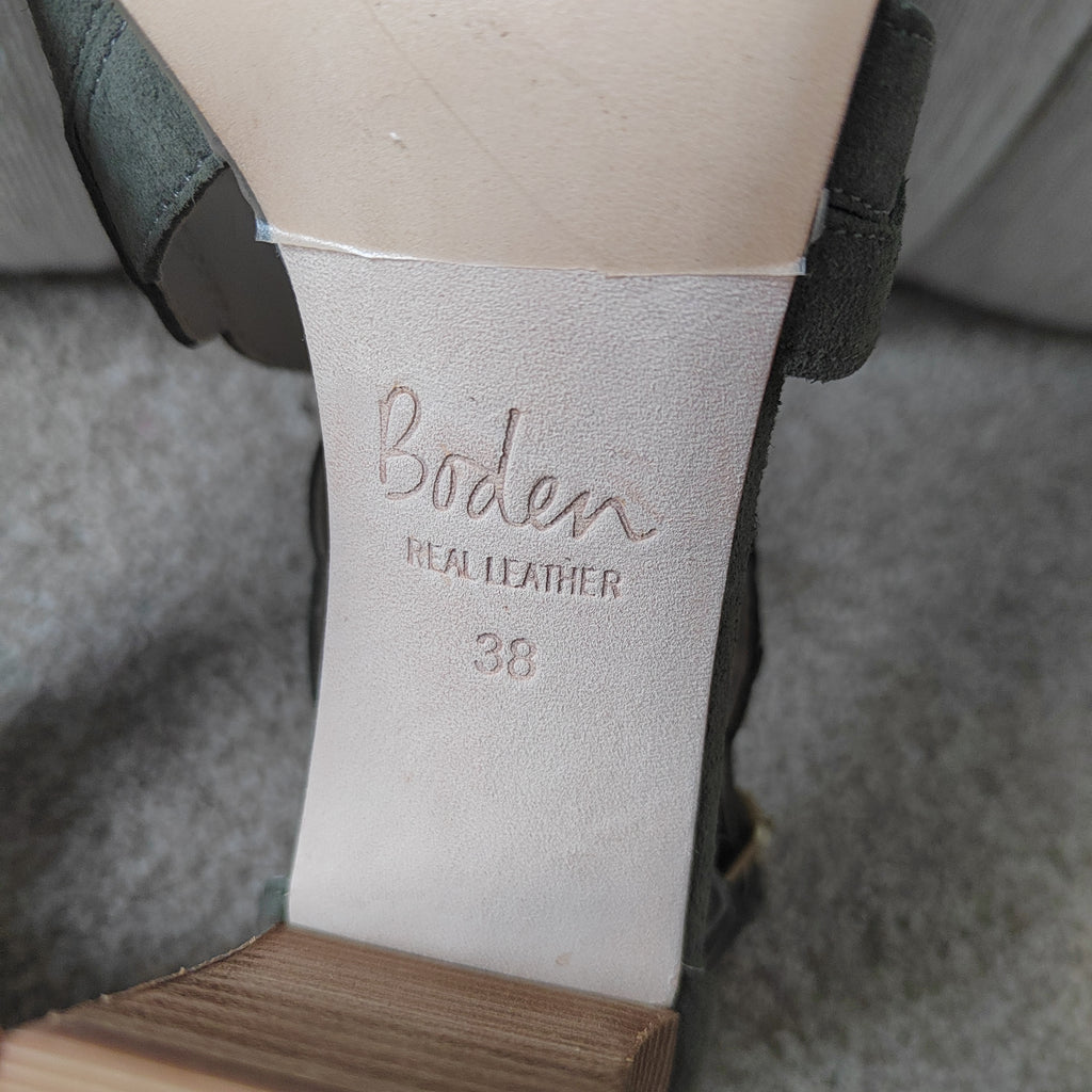 Stunning Boden Rosalie Leather Suede Heeled Sandals (With Box) - Size 5