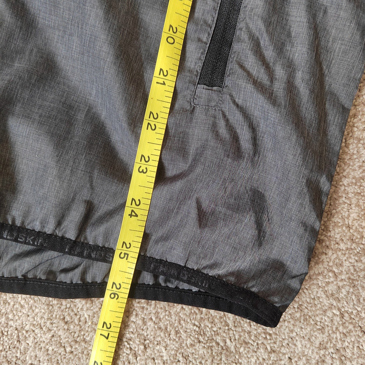 Rhino Skin Lightweight Hooded Performance Windbreaker Jacket – Heather Charcoal - Size Small