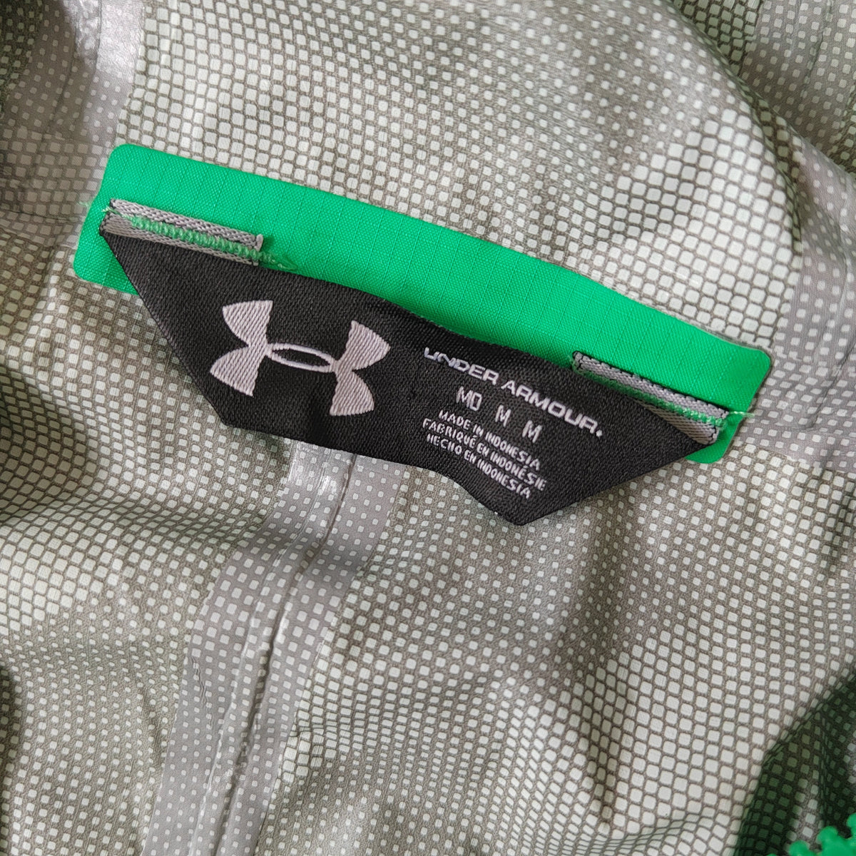 Under Armour Men's Green Lightweight Full-Zip Hooded Windbreaker Jacket - Size Medium
