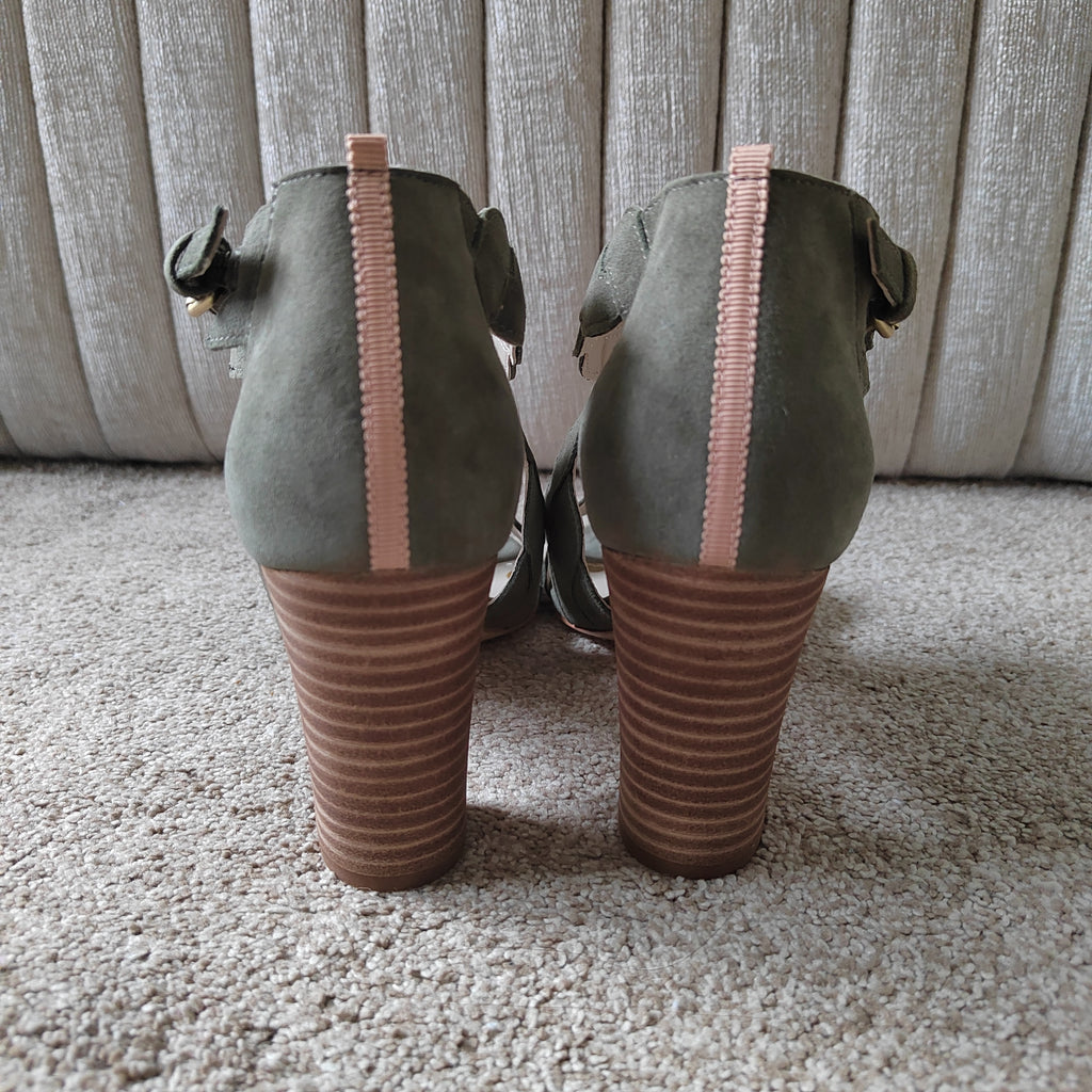Stunning Boden Rosalie Leather Suede Heeled Sandals (With Box) - Size 5