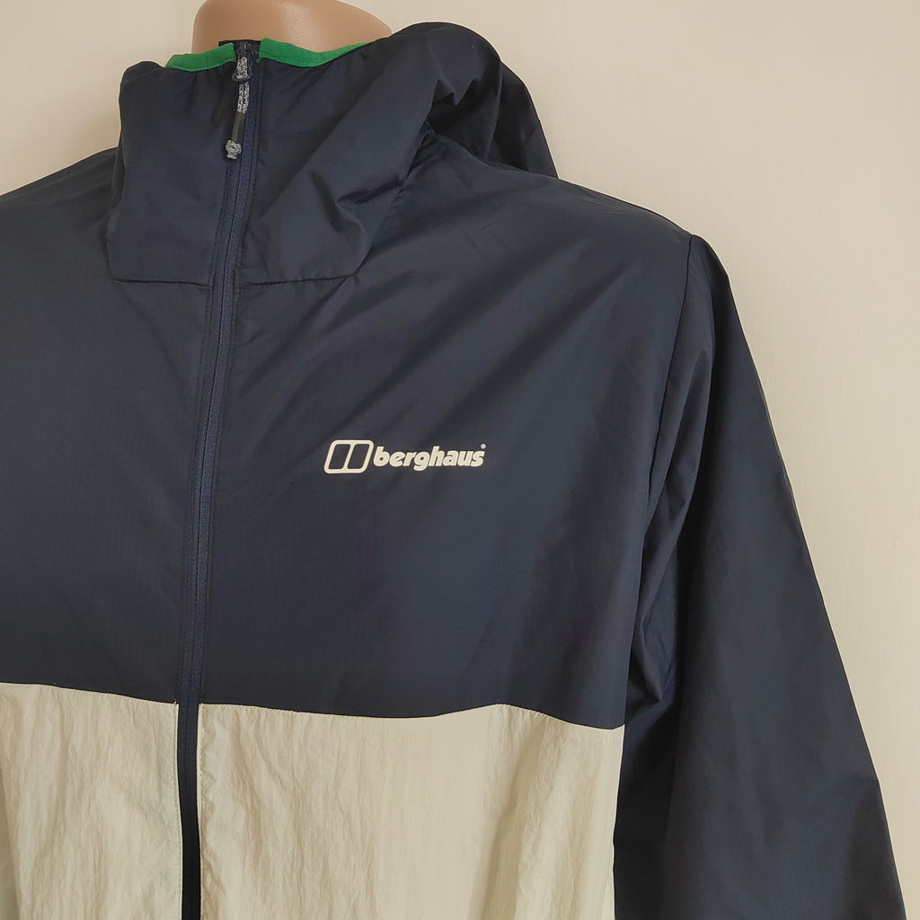 Berghaus Men's Corbeck Windbreaker Jacket – Navy/White – Size Medium